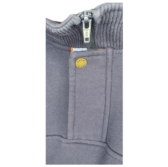 ORVIS‎ Quarter-Zip Pull Over Sweatshirt Navy Men's Size M Preppy Dressy Casual - Picture 7 of 15